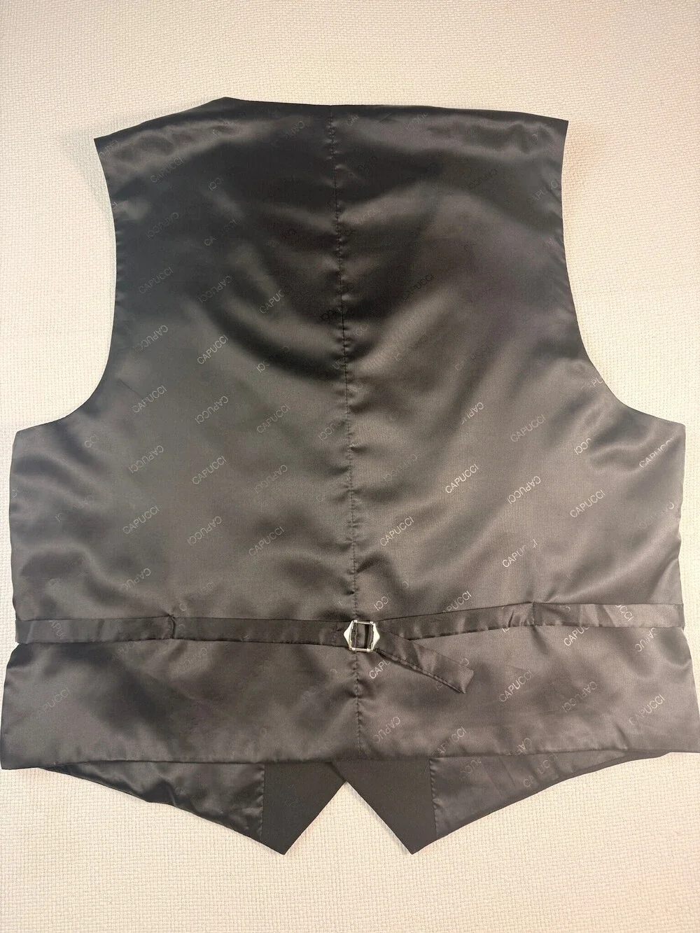 Capucci Men's Black Suit Vest & Trousers 46R 40W 2-Piece